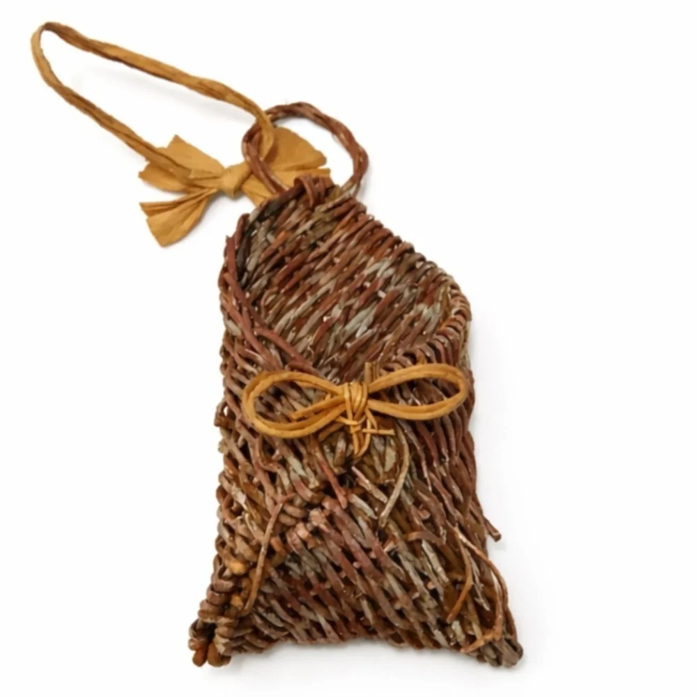 Rustic Grapevine Wall Basket 3x5x9 Country Boho Garden Cottagecore Eclectic